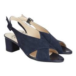 HB Shoes Heeled Sandals - Navy suede - F204973 CROSS STRAP 70